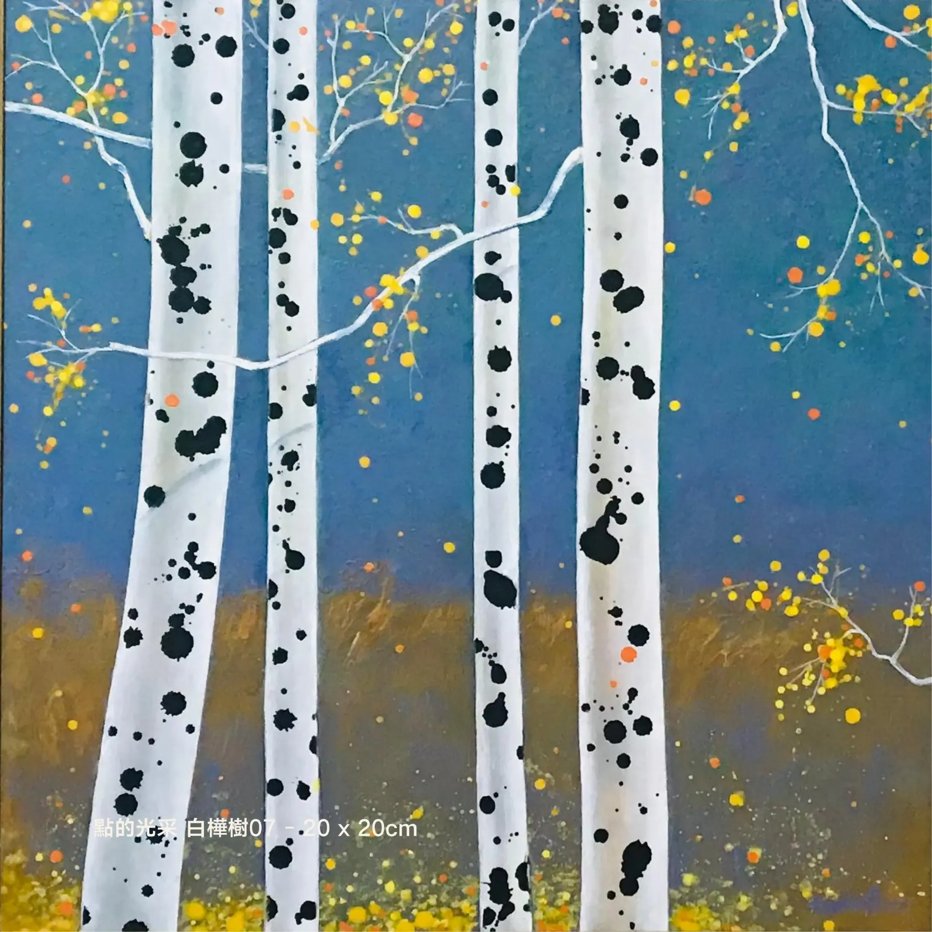 [DOT00024] Brilliance Dot White Birch 07 - 20 x 20cm